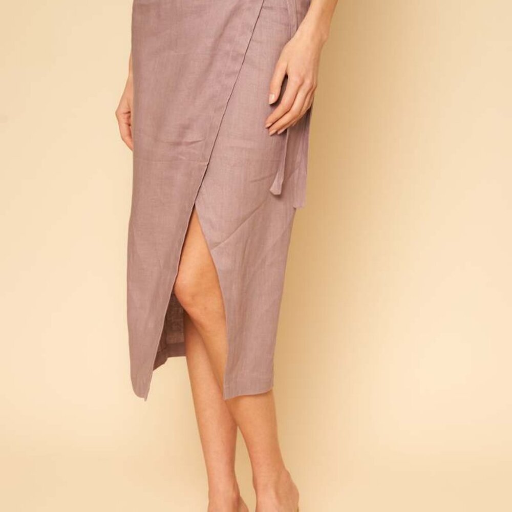Whimsy + Row Valentino Linen Wrap Skirt Size Small